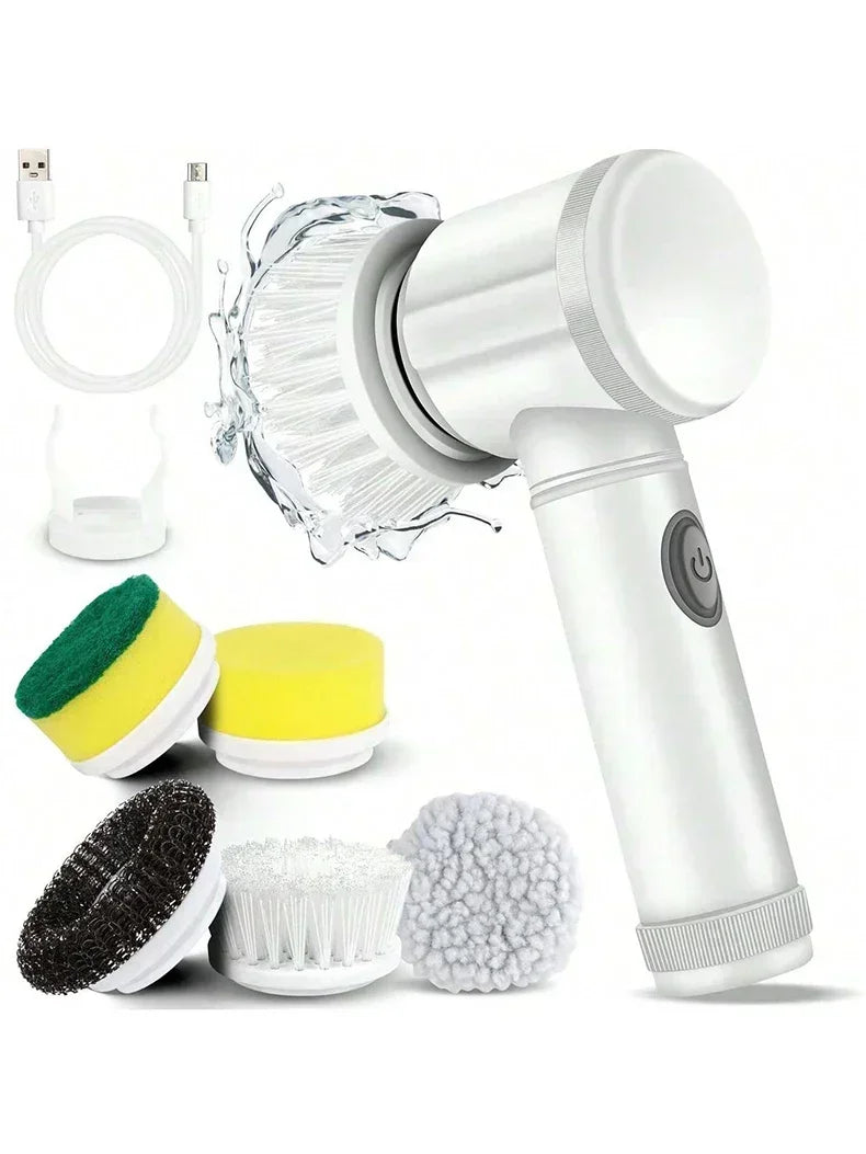 Cordless Electric Spin Scrubber (5-in-one Cleaning Brush)