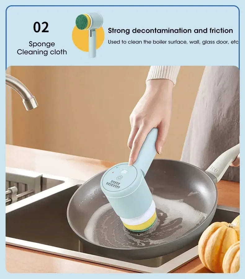 Cordless Electric Spin Scrubber (5-in-one Cleaning Brush)