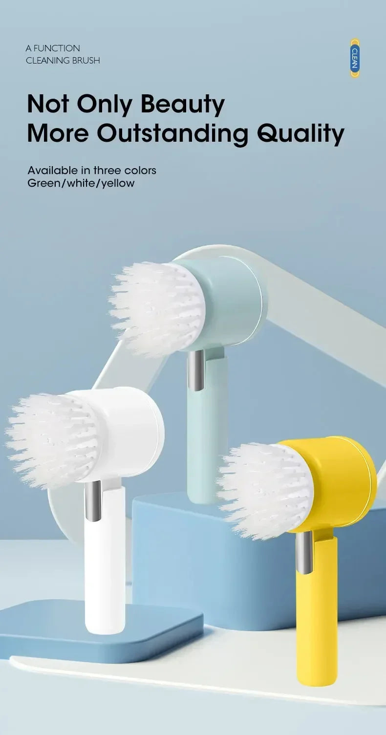 Cordless Electric Spin Scrubber (5-in-one Cleaning Brush)