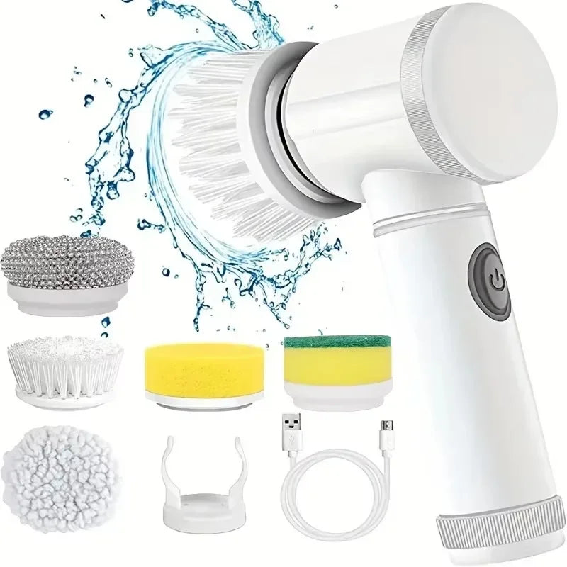 Cordless Electric Spin Scrubber (5-in-one Cleaning Brush)