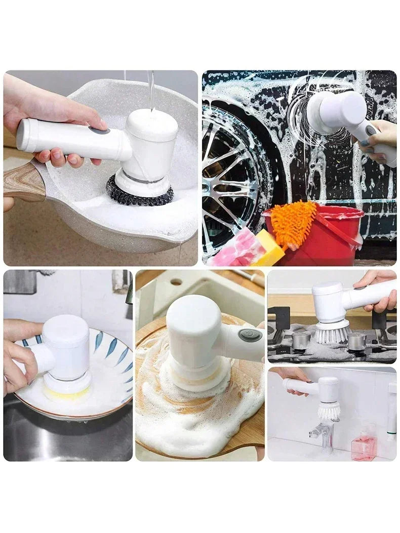 Cordless Electric Spin Scrubber (5-in-one Cleaning Brush)