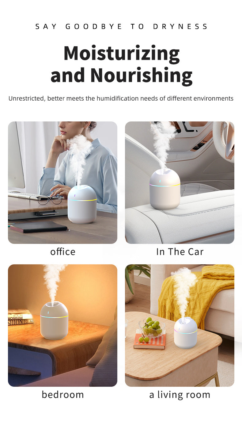 Mini Aroma Humidifier & LED Night Light
